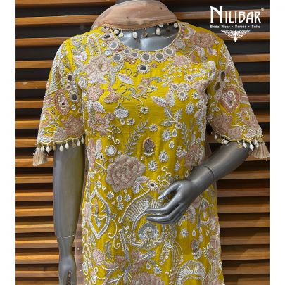 Honey Yellow Silk Pant Suit