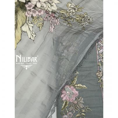 Light Gray Mul Cotton Unstitched Suit