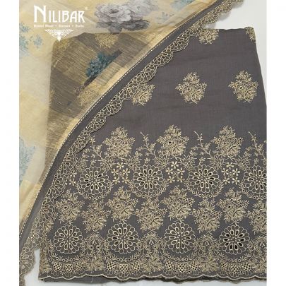 Gray Mul Cotton Unstitched Suit