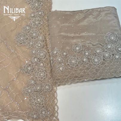 Gray Net Unstitched Suit