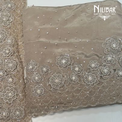 Gray Net Unstitched Suit