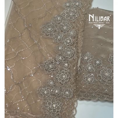 Gray Net Unstitched Suit