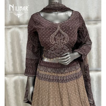 Grape Purple Crepe Lehenga