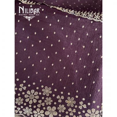 Deep Purple Crush Tissue Unstitched Suit