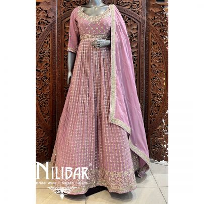 Lavender Georgette Anarkali Set