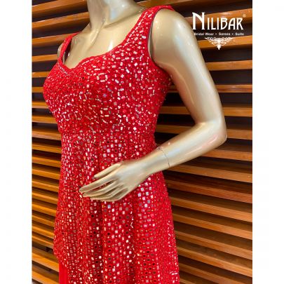 Dark Red Palazzo Suit