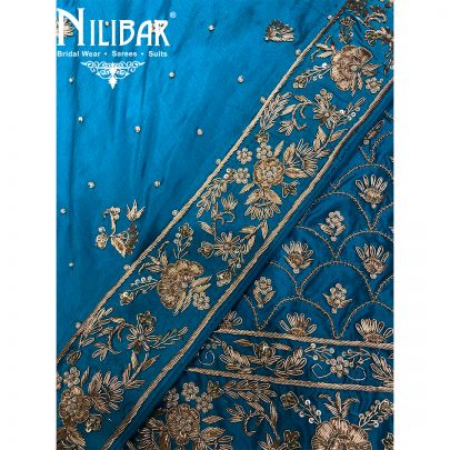 Peacock Gawadian Silk Unstitched Suit