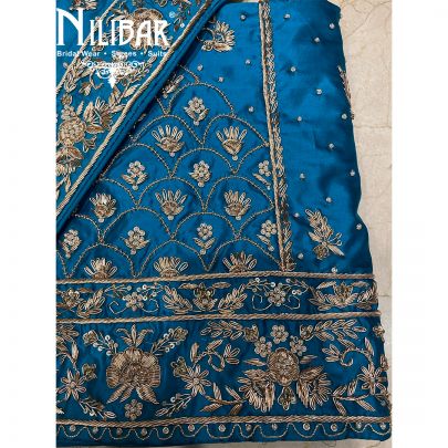 Peacock Gawadian Silk Unstitched Suit