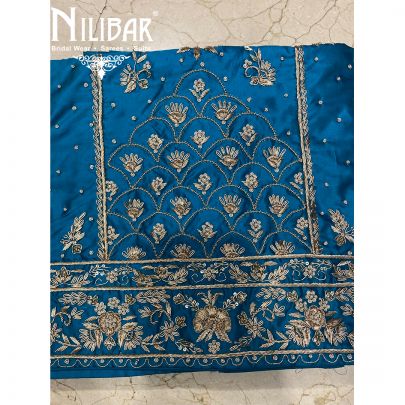 Peacock Gawadian Silk Unstitched Suit