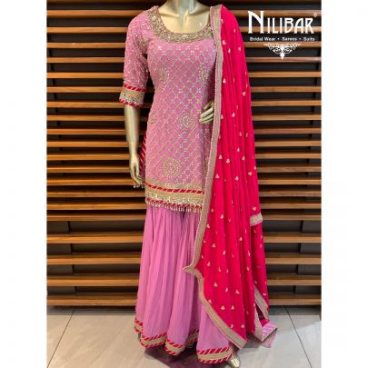 Lilac Georgette Sharara Suit