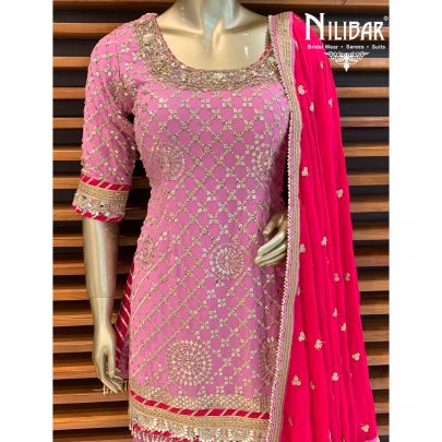 Lilac Georgette Sharara Suit