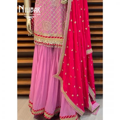 Lilac Georgette Sharara Suit