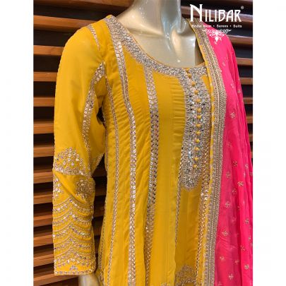 Mustard Yellow Sharara Suit