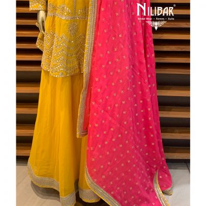 Mustard Yellow Sharara Suit