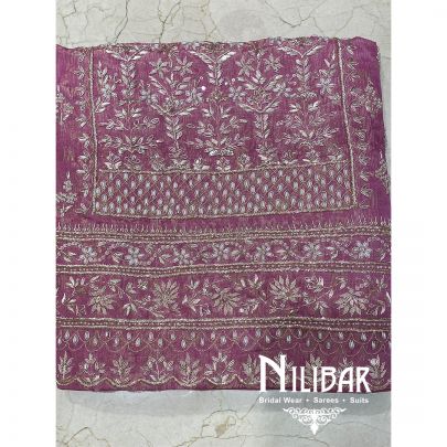 Onion Pink Georgette Unstitched Suit