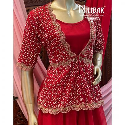 Cherry Red Jacket Style Suit
