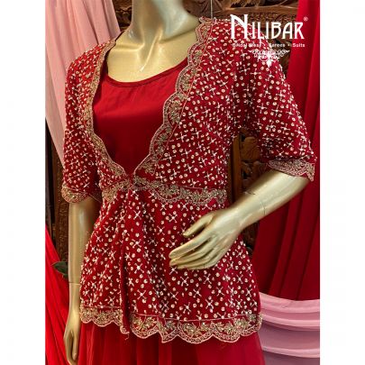 Cherry Red Jacket Style Suit