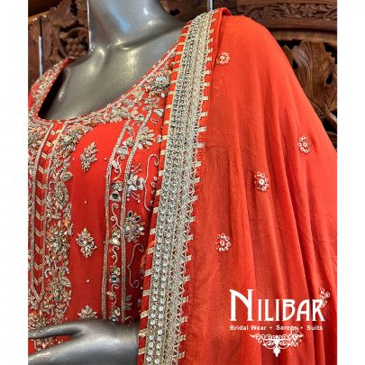 Orange Georgette Garara Suit