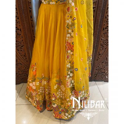 Yellow Organza Lehenga