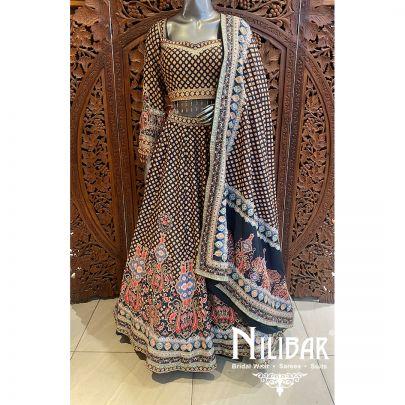 Blue Silk Lehenga