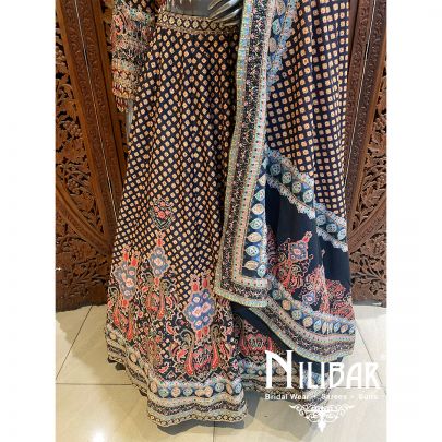 Blue Silk Lehenga
