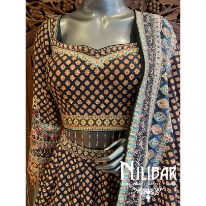 Blue Silk Lehenga