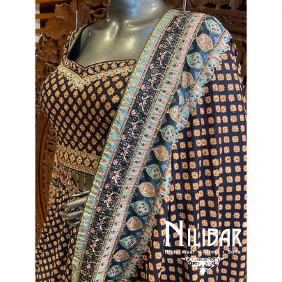 Blue Silk Lehenga
