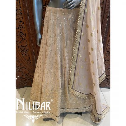 Beige Georgette Lehenga