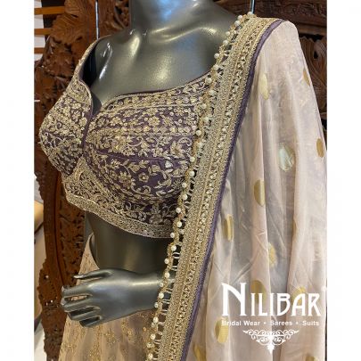 Beige Georgette Lehenga