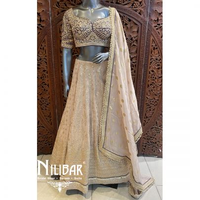 Beige Georgette Lehenga