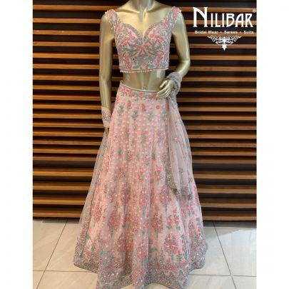 Light Pink Net Lehenga