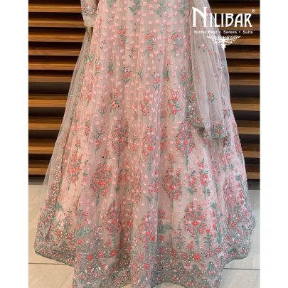 Light Pink Net Lehenga