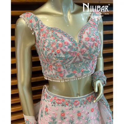 Light Pink Net Lehenga