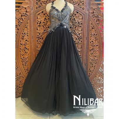 Black Georgette Gown