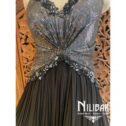 Black Georgette Gown