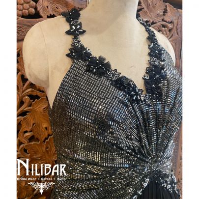 Black Georgette Gown