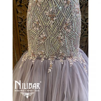Lilac Net Gown