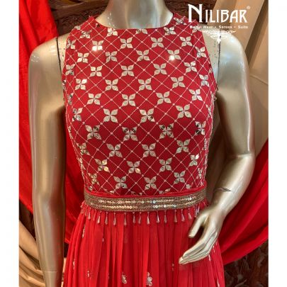 Scarlet Red Anarkali