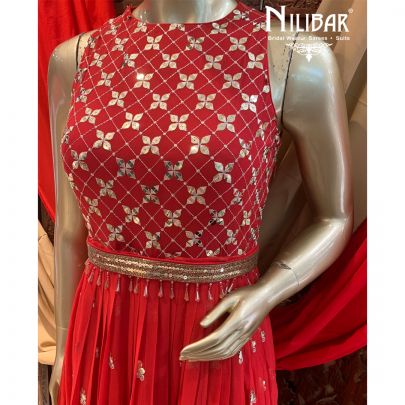 Scarlet Red Anarkali