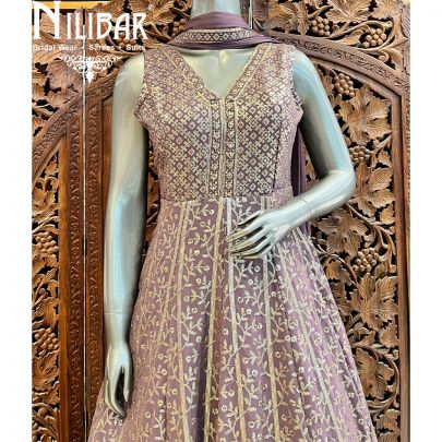 Purple Georgette Anarkali