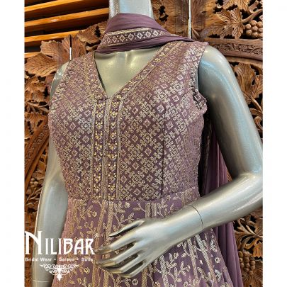 Purple Georgette Anarkali