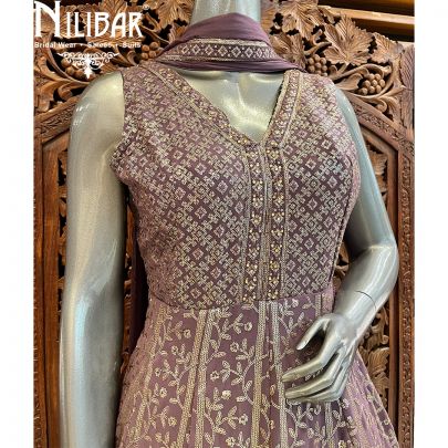 Purple Georgette Anarkali