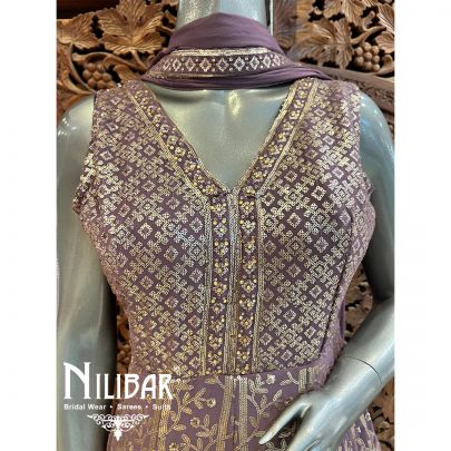 Purple Georgette Anarkali