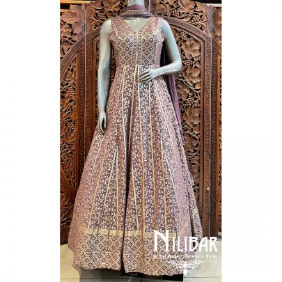 Purple Georgette Anarkali
