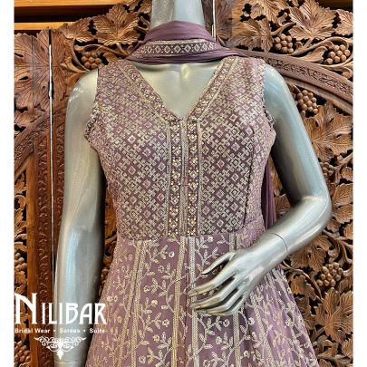 Purple Georgette Anarkali