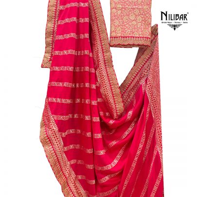 Blush Pink Banarasi Silk Lehenga