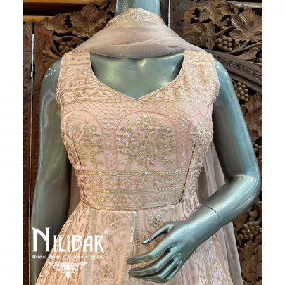 Pastel Pink Georgette Anarkali