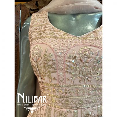 Pastel Pink Georgette Anarkali