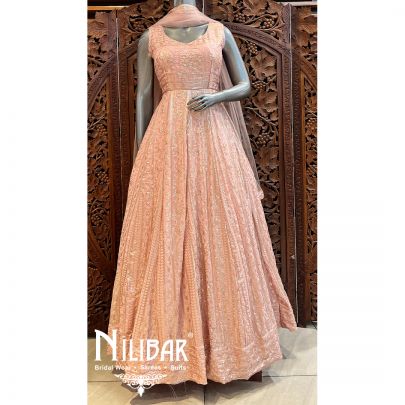 Pastel Pink Georgette Anarkali