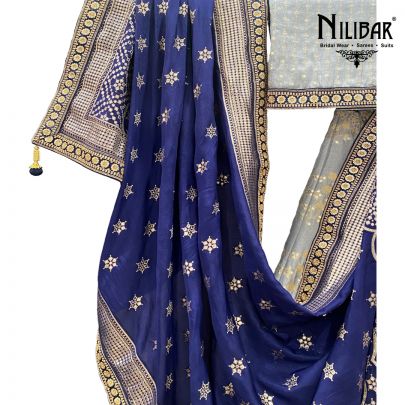 Grey Banarasi Silk Lehenga